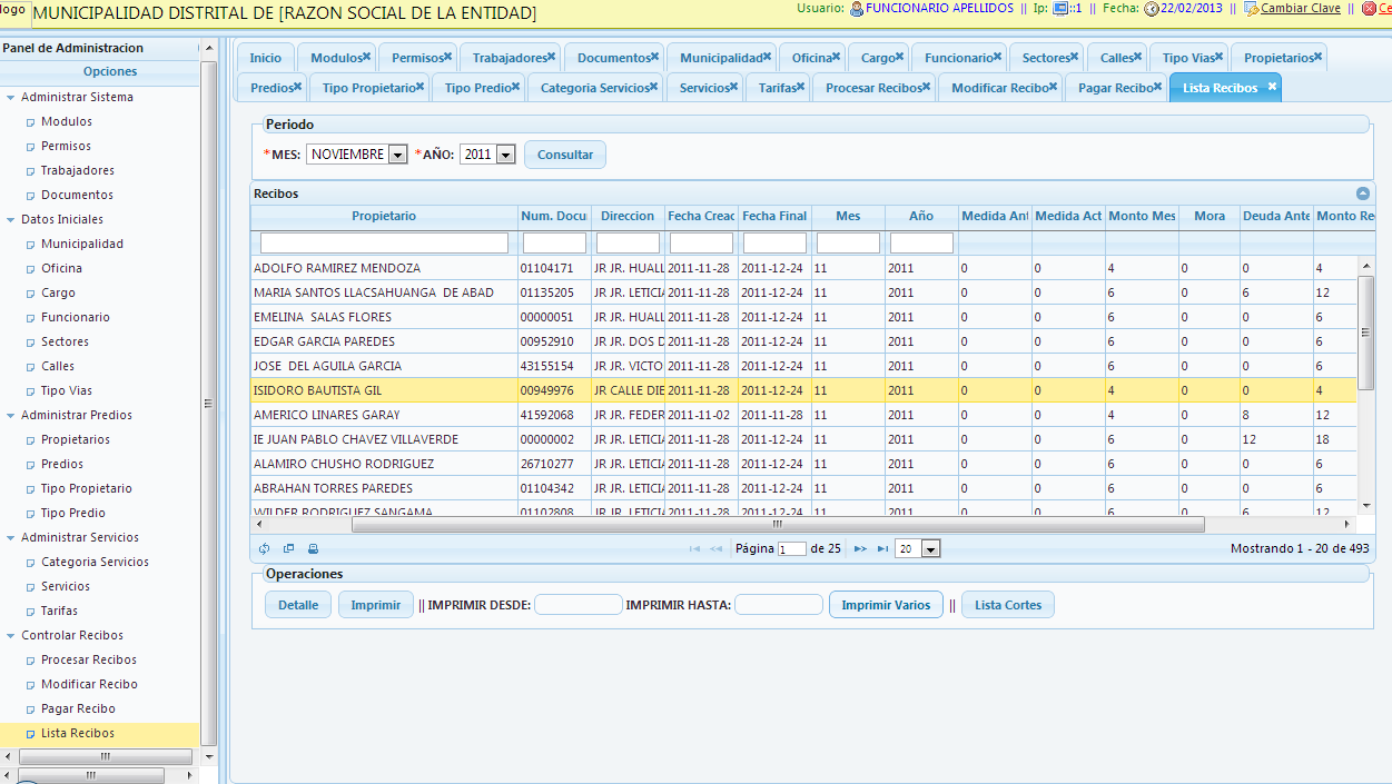 Sistema que permite Gestionar el servicio de agua potabley baja policia en una determinada localidad registrando los predios y propietarios para la emisión de su respectivo recibo, cuenta además con un centro de cobranzas que permititirá realizar notificaciones
                                     <a href='http://www.wayragroup.com/descubreinnova/agua' target='_blank'  title='Acceder al Sistema para Demostracion'>Acceder</a>